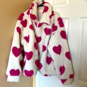 Heart fleece jacket